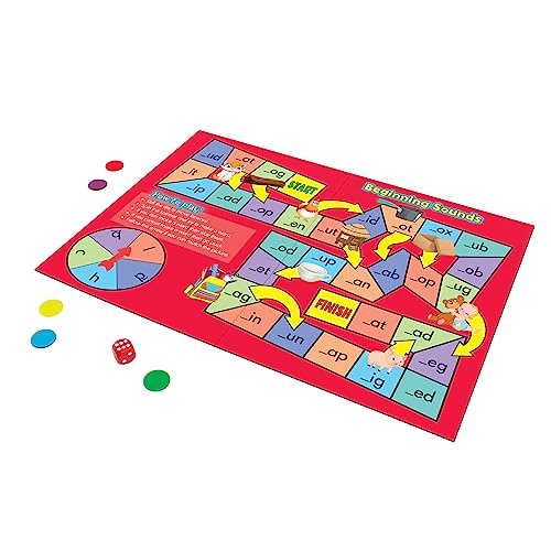 Junior Learning Phonics Board Games Set, 6 Counters, Ages 4-5, Language Skills, Pre K-K, Medium