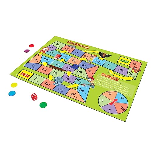 Junior Learning Phonics Board Games Set, 6 Counters, Ages 4-5, Language Skills, Pre K-K, Medium