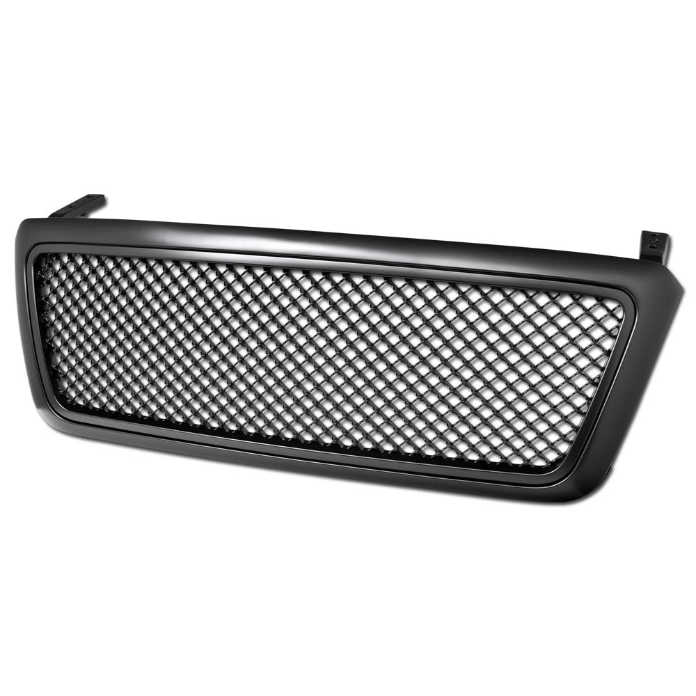 Matte Black Mesh Front Hood Bumper Grill Grille Guard ABS Compatible With 04-08 Ford F150