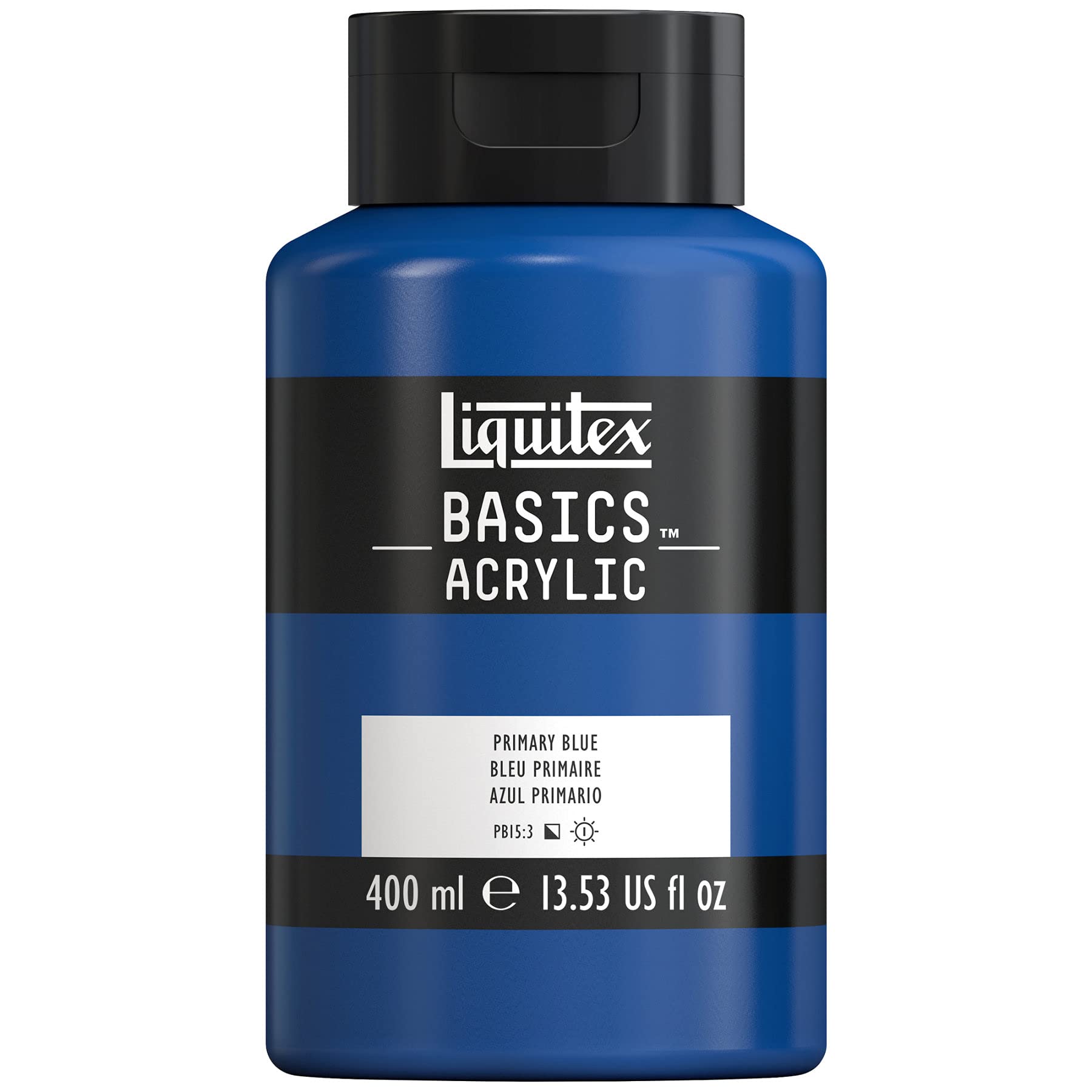 Liquitex BASICS Acrylic Paint, 400ml (13.5-oz) Bottle, Primary Blue