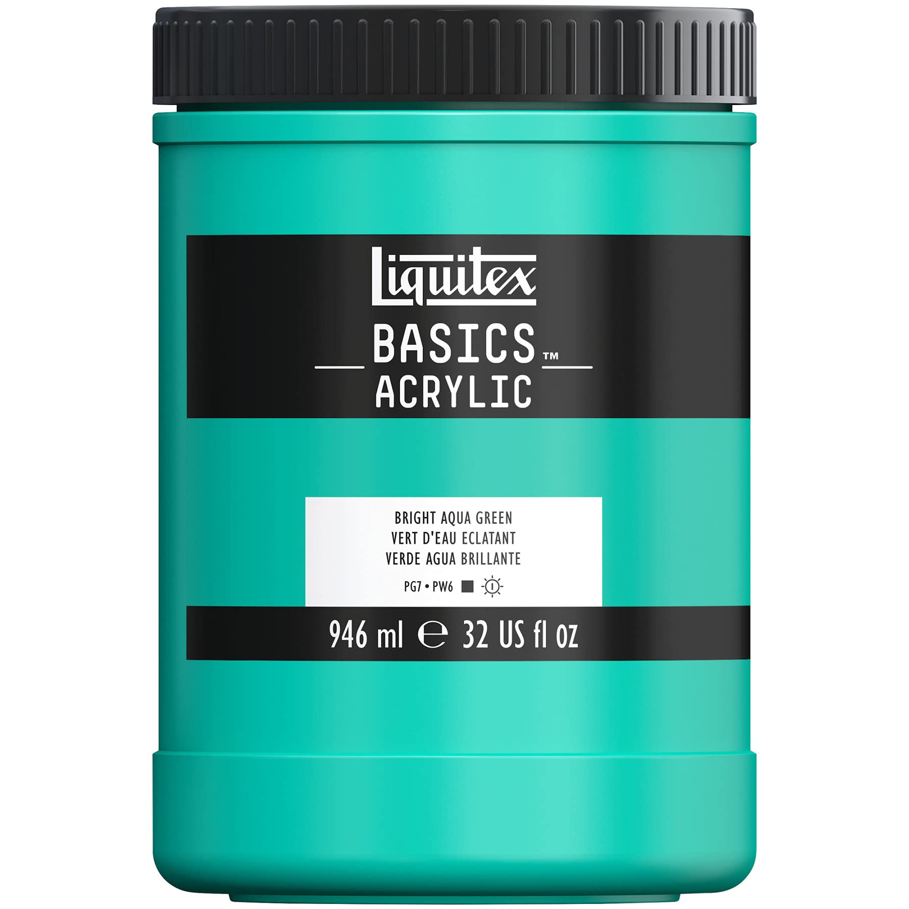 Liquitex BASICS Acrylic Paint, 946ml (32-oz) Jar, Bright Aqua Green