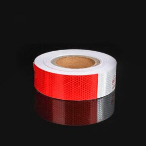 30ft X 2" Reflective Safety Tape Honeycomb Red/White for Trailers 2 Inch - Reflector Conspicuity Caution Warning Sticker Stickers High Intensity Waterproof