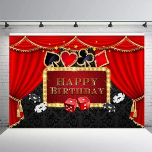 COMOPHOTO Casino Party Background Poker Las Vegas Party Birthday Theme Casino Night Photography Backdrop Decorations Props