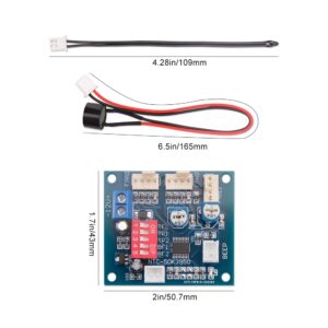 Comidox 2PCS DC 12V 4 Wire PWM PC CPU Fan Temperature Control Speed Controller Module CPU High-Temp Alarm