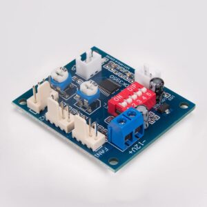 Comidox 2PCS DC 12V 4 Wire PWM PC CPU Fan Temperature Control Speed Controller Module CPU High-Temp Alarm