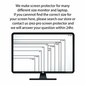 Premium Privacy Screen Filter for 27 Inches Desktop Computer Monitor with Aspect Ratio 16:9. Screen Protector Size is 23.54 inch width x 13.27 inch height. Anti Glare and Anti Blue Light Protection