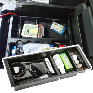 EDBETOS Center Console Organizer Compatible with Ford F150 Accessories 2015-2020 F-150/2017-2022 F250 F350 SuperDuty Armrest Insert Tray Storage Box ABS -Full Console w/Bucket Seats ONLY,Black