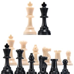 Amerous Chess Pieces, Chessmen with 3.75” King Height, Figure Figurine Chess Pawns for Chess Board Game - Pieces Only