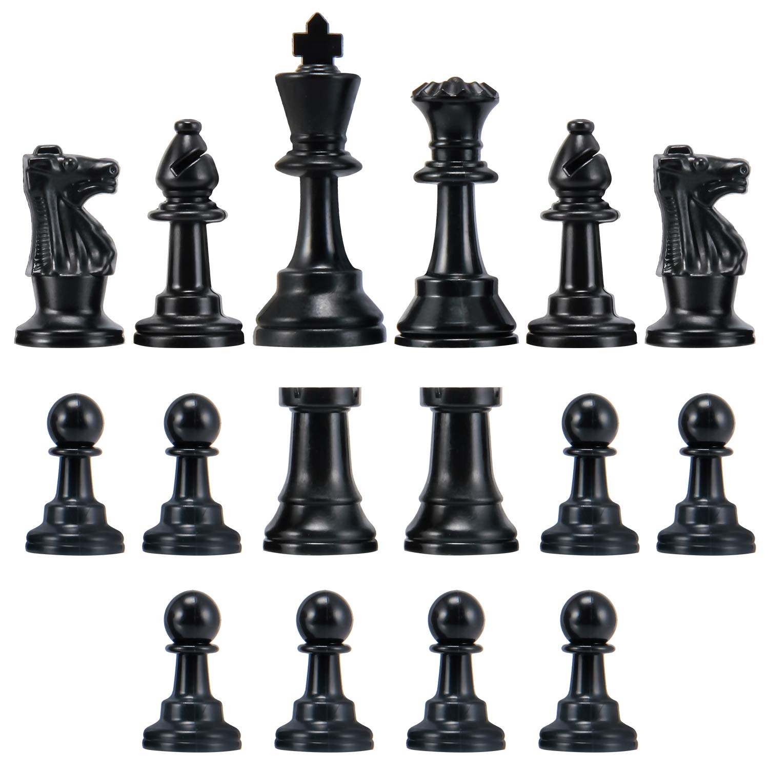 Amerous Chess Pieces, Chessmen with 3.75” King Height, Figure Figurine Chess Pawns for Chess Board Game - Pieces Only