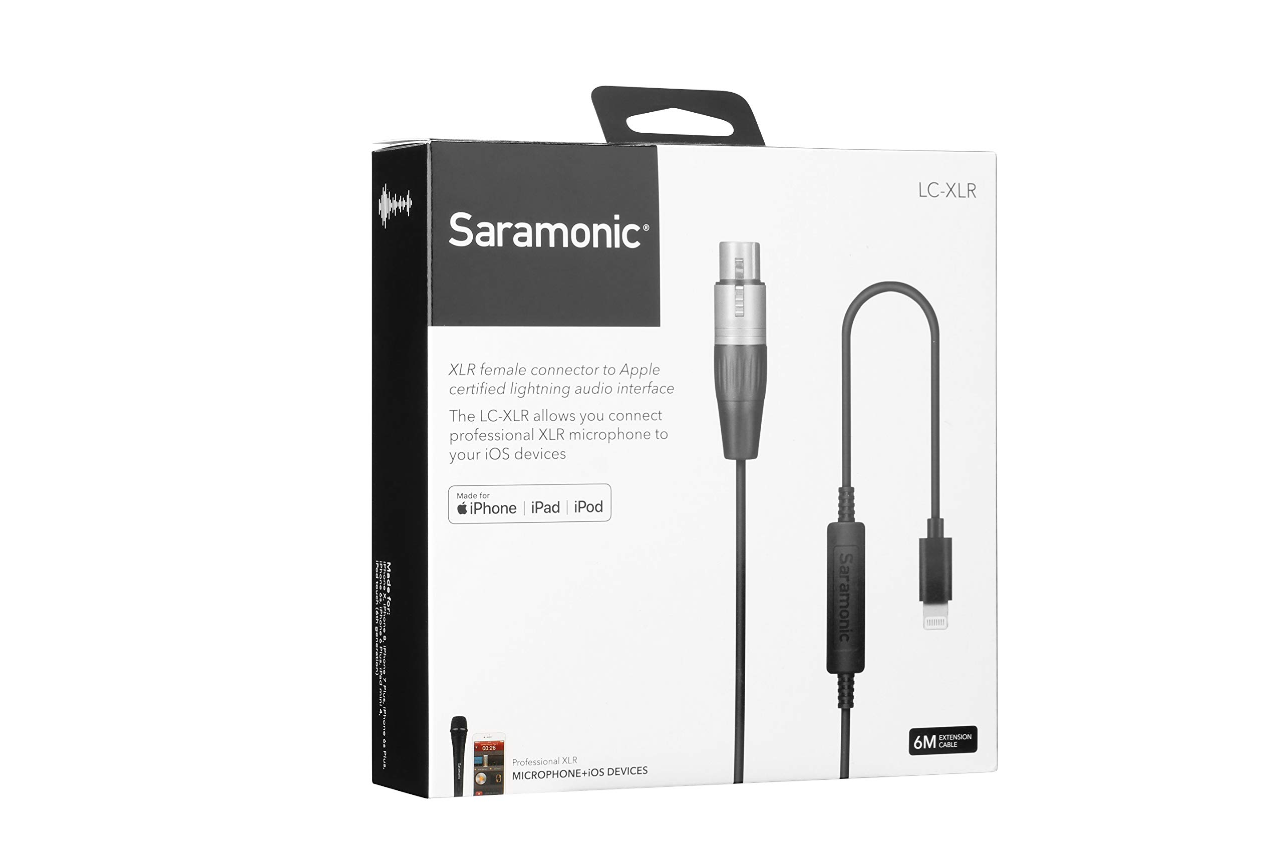 Saramonic XLR Female to Apple Lightning Microphone Interface Cable for iPhone & iPad (LC-XLR)