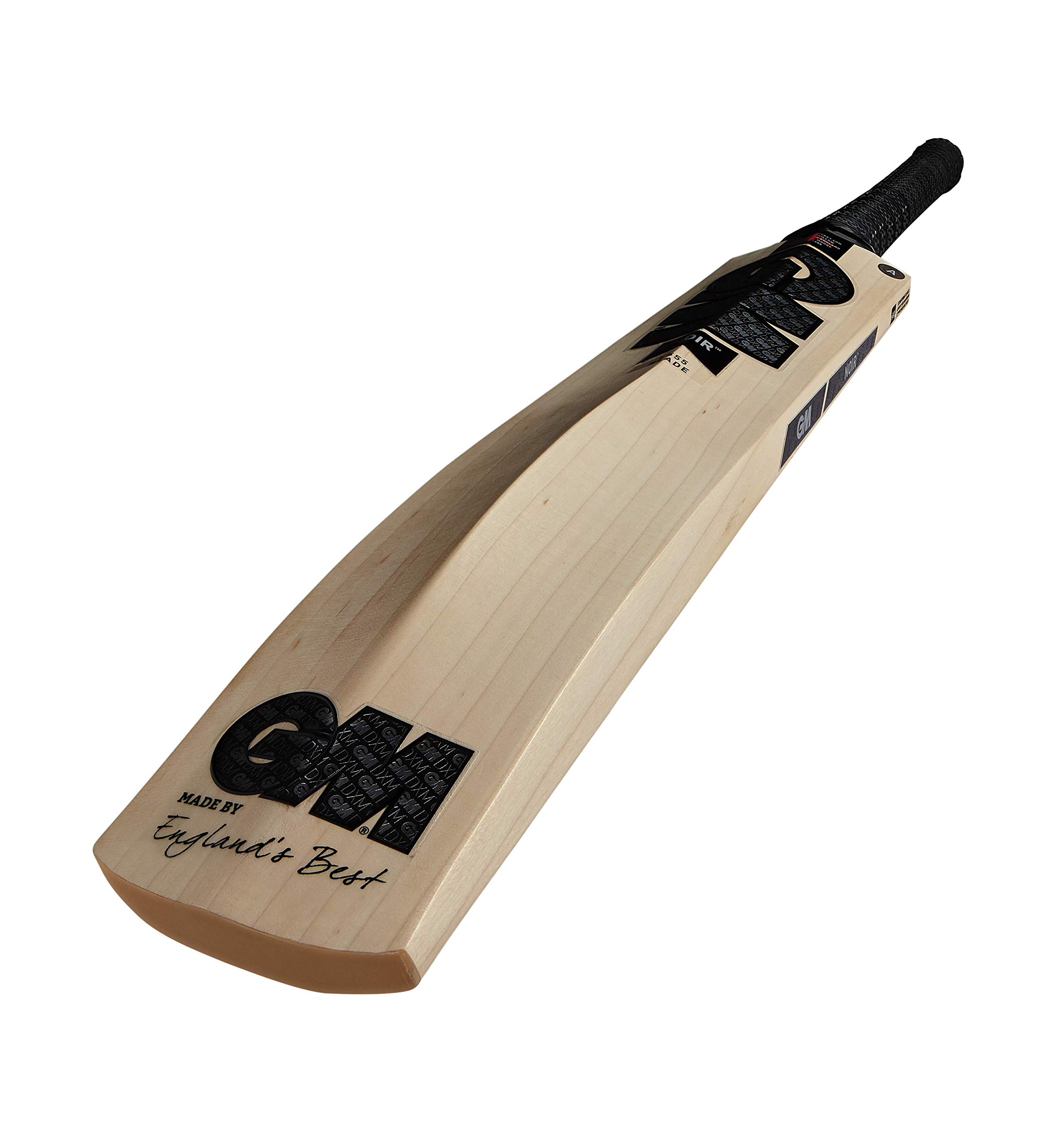 Gunn & Moore Gm Noir Signature English Willow Cricket Bat, Full Size - Short Handle (Includes Extra Gm Bat Grip)