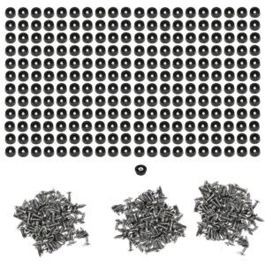 250 Small Round Rubber Feet W/Screws - .250 H X .671 D - Made in USA - Food Safe Cutting Boards Electronics Crafts #