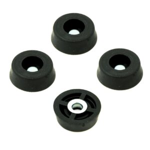 250 Small Round Rubber Feet W/Screws - .250 H X .671 D - Made in USA - Food Safe Cutting Boards Electronics Crafts #