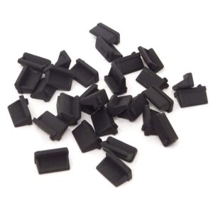 honbay 30pcs black rubber usb port cover anti dust protector