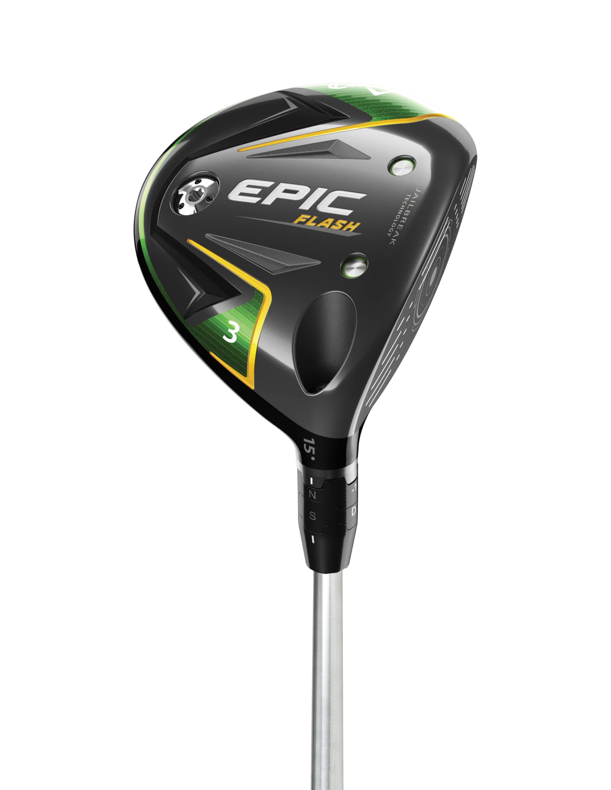 Callaway Golf 2019 Epic Flash Fairway Wood, 3 Wood, 15.0 Degrees, Right Hand, Stiff Flex Black