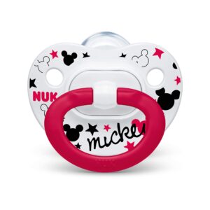 NUK Disney Mickey Mouse Orthodontic Pacifiers, 0-6 Months, 2-Pack