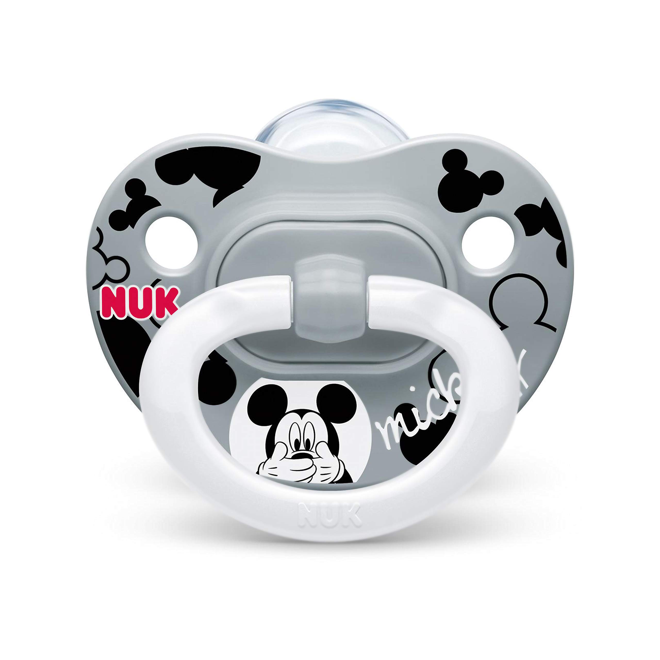 NUK Disney Mickey Mouse Orthodontic Pacifiers, 0-6 Months, 2-Pack