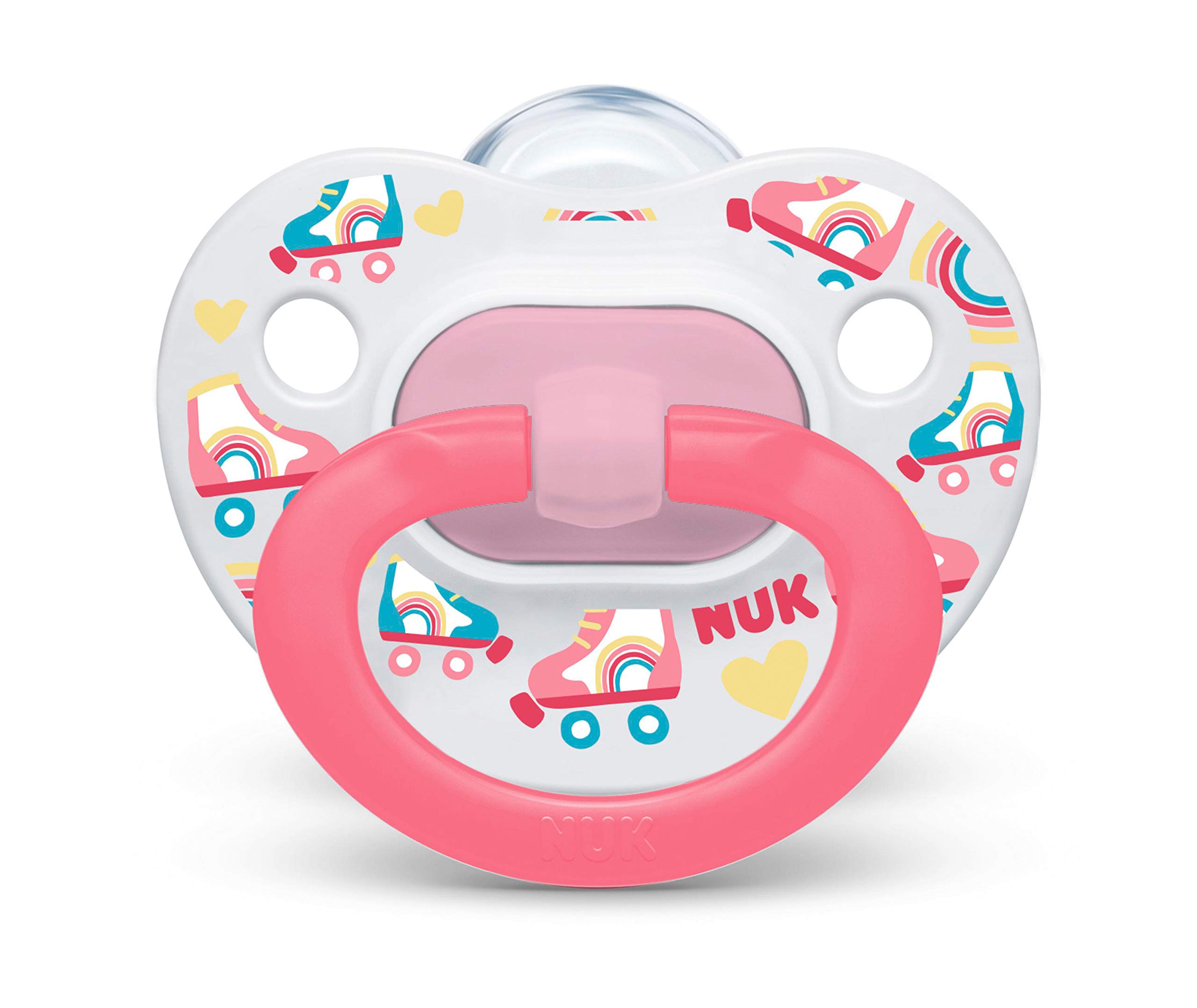 NUK Orthodontic Pacifier Value Pack, Girl, 6-18 Months (Pack of 3)