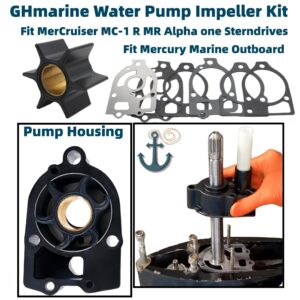 GHmarine 96148A8 Water Pump Impeller Kit Replaces Mercury Outboards MerCruiser Alpha One Stern Drives 46-96148A8 96148Q8