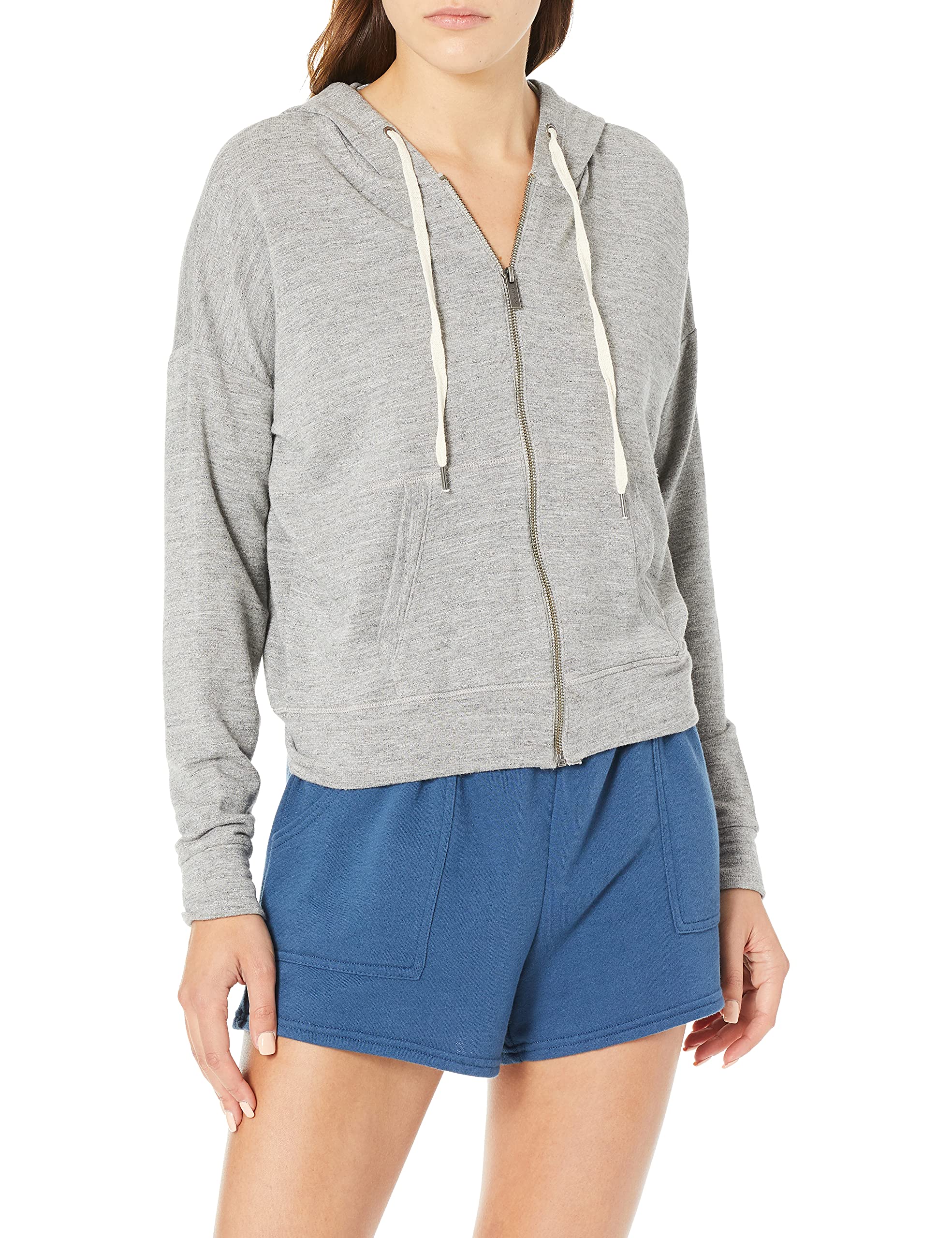 Splendid Women's Track Jacket, Heather Grey, XXS