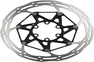 sram centerline x disc brake rotor - 160mm, 6-bolt, steel bolts, silver/black