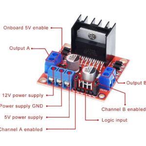 Aideepen 5pcs L298N Motor Driver Controller Board Module Stepper Motor DC Dual H Bridge for Arduin0 Smart Car Power UN0 MEGA R3 Mega256O