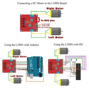 Aideepen 5pcs L298N Motor Driver Controller Board Module Stepper Motor DC Dual H Bridge for Arduin0 Smart Car Power UN0 MEGA R3 Mega256O