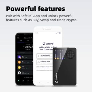 SafePal S1, Cryptocurrency Hardware Wallet, Wireless Cold Storage for Bitcoin, Ethereum and More Tokens, Internet Isolated & 100% Offline, Securely Stores Private Keys, Seeds & Crypto Assets