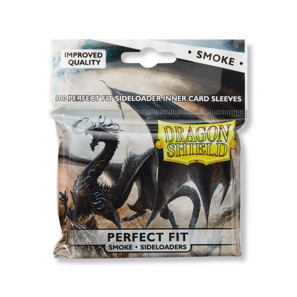 2 Packs Dragon Shield Inner Sleeve Sideloader Smoke Standard Size 100 ct Card Sleeves Individual Pack