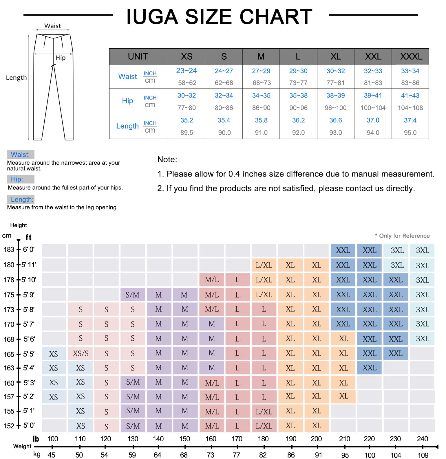 IUGA Yoga Pants Women High Waisted Leggings with Pockets for Women Tummy Control Compression Workout Leggings for Women