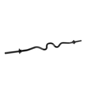cap barbell 48” regular threaded solid super curl bar, black