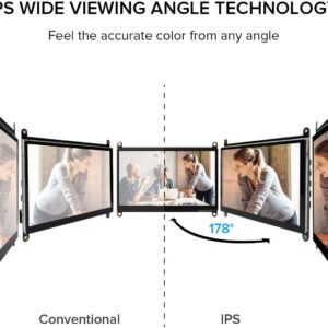 EVICIV Touch Screen 7" for Raspberry Pi, 1024X600 IPS Display Portable Monitor Dual-Speaker USB HDMI Computer Monitor Compatible with Raspb Pi 5/4/3/Zero/Windows/Drive-Free