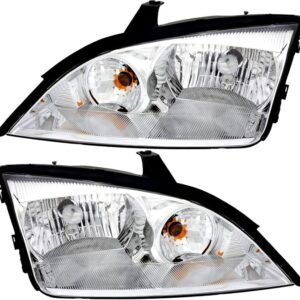 For Ford Focus Headlights Lamps Set 2005 2006 2007 Halogen Driver and Passenger Side