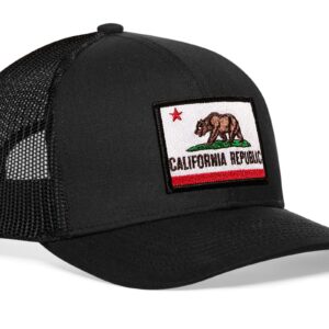 HAKA California Flag Hat – California Republic Trucker Hat CA Baseball Cap Snapback Black