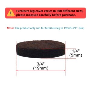 uxcell 70pcs Furniture Pads Round 3/4" Self-Stick Non-Slip Anti-Scratch Felt Pads Floors Protector Dark Brown