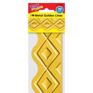 TREND enterprises T-92681 I Love Metal Golden Lines Terrific Trimmers, 39'