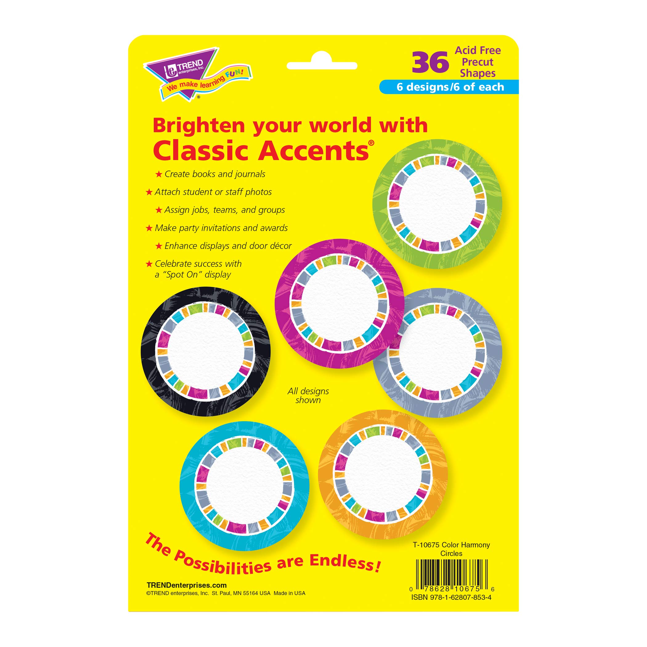 Color Harmony Circles Classic Accents® Variety Pack, 36 Count