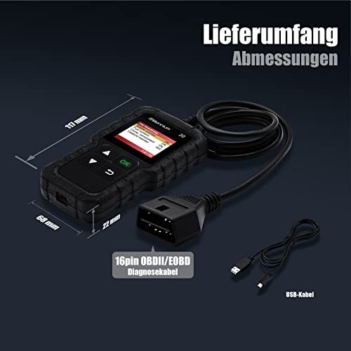 LAUNCH Millennium 30 OBD2 Scanner,Car Code Reader with Full OBD2 Functions,Check Engine Light Car Diagnostic Tool,O2 Sensor/EVAP System/Smog Test/Check I/M Readiness Car Scanner,Lifetime Free Update