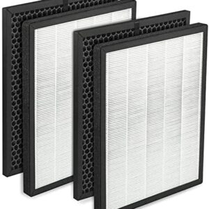 Altec Filters Compatible with LV-PUR131 Levoit Air Purifier Replacement Filters, 2 Hepa Filters & 2 Activiated Carbon Honeycomb Filters