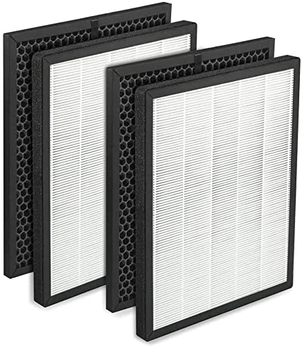 Altec Filters Compatible with LV-PUR131 Levoit Air Purifier Replacement Filters, 2 Hepa Filters & 2 Activiated Carbon Honeycomb Filters