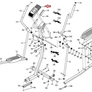 Icon Health & Fitness, Inc. Display Console Assembly ELPF03815 372328 Works with Proform Hybrid Trainer Elliptical