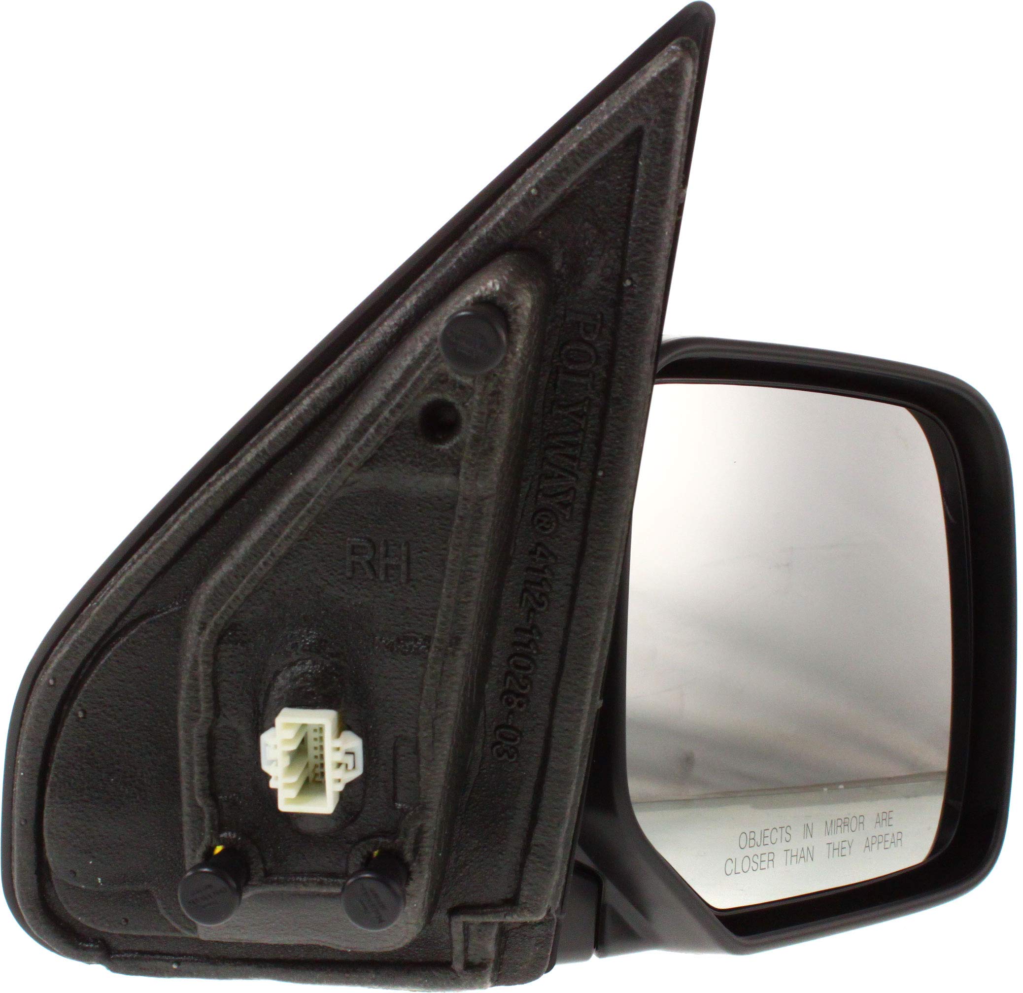 Kool-Vue Mirror Compatible with 2009-2015 Honda Pilot Passenger Side Manual Folding, Heated, Paintable, Power Glass