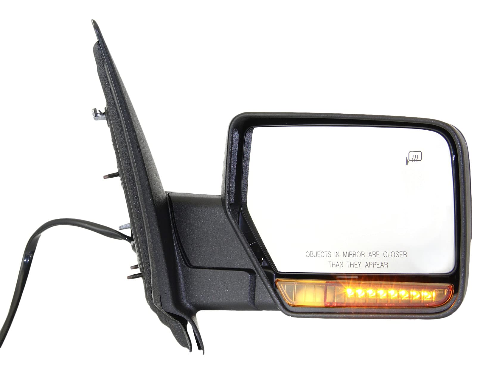 Kool-Vue Mirror Compatible with 2007-2010 Ford Expedition Passenger Side With Heated, Manual Folding, Puddle Light FO1321363