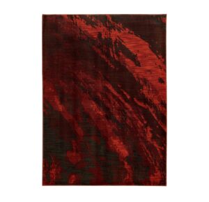 christopher knight home graves 5'3" by 7'6" abstract indoor rug, red/gray