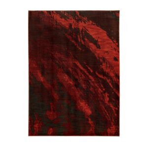 Christopher Knight Home Graves 5'3" by 7'6" Abstract Indoor Rug, Red/Gray