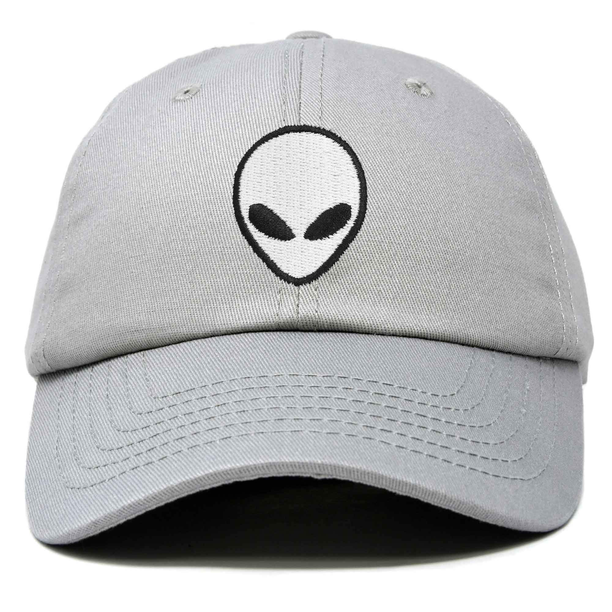 DALIX Alien Head Baseball Cap Mens and Womens Hat in Gray