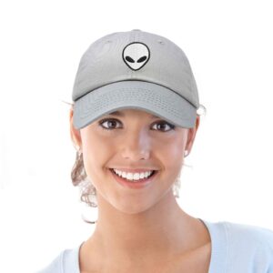 DALIX Alien Head Baseball Cap Mens and Womens Hat in Gray