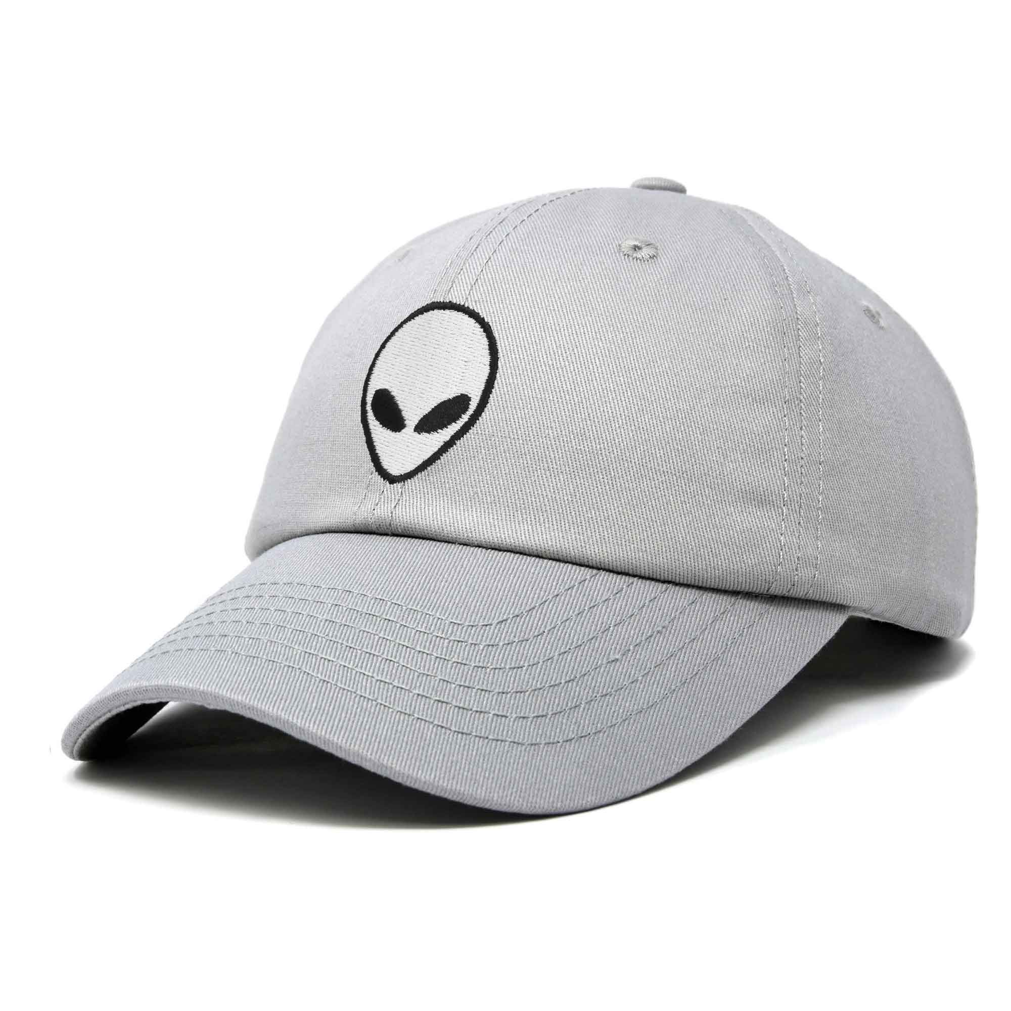 DALIX Alien Head Baseball Cap Mens and Womens Hat in Gray