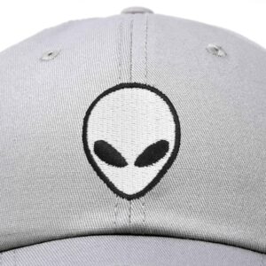 DALIX Alien Head Baseball Cap Mens and Womens Hat in Gray