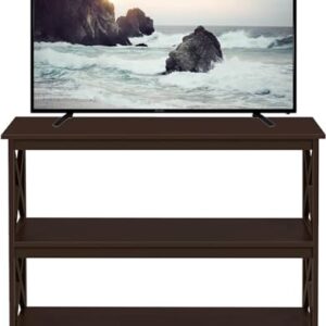 Yaheetech Television Stands & Entertainment Centers with 3 Tier Storage Shelf TV Stand for Living Room, Espresso